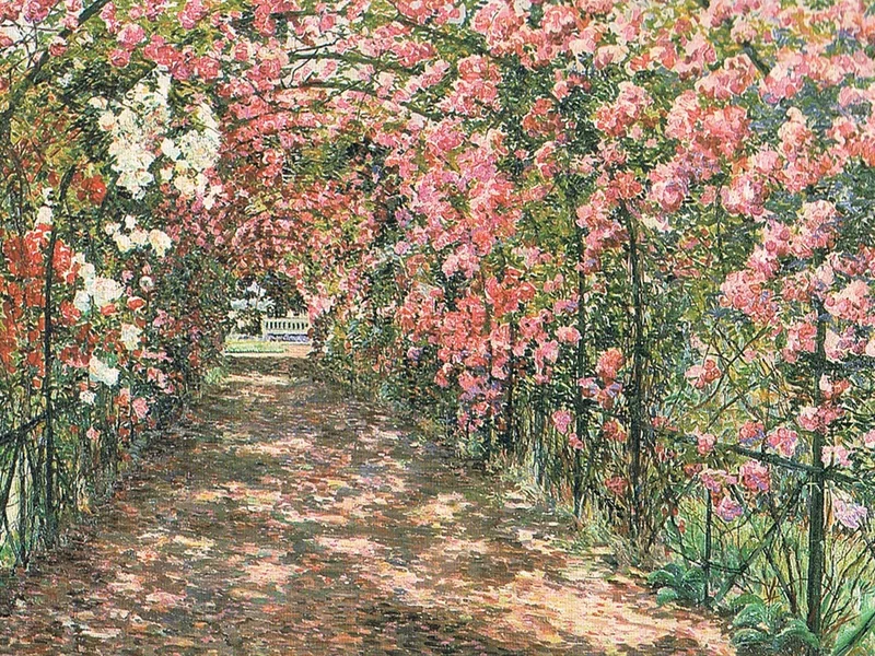 1867-Anna De Weert - Pergolato di rose